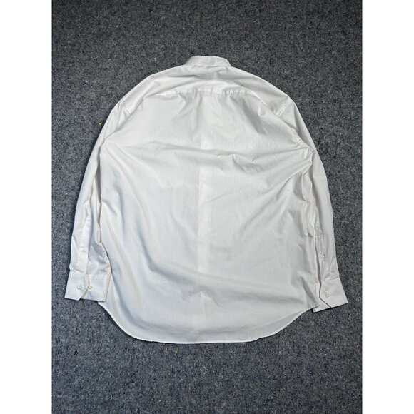 Vintage Christian Dior White Striped Chemises Button Up Shirt Sz. L (16 32-33) - Picture 5 of 7